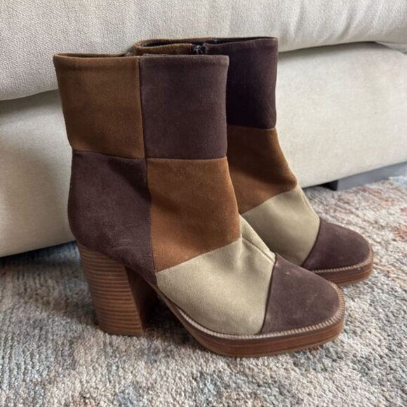 Suede Platform Ankle Boots - Picture 2 of 6